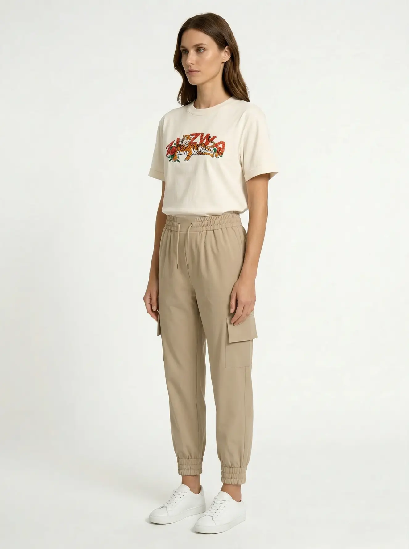 ZUZWA Tiger embroidered t-shirt 5