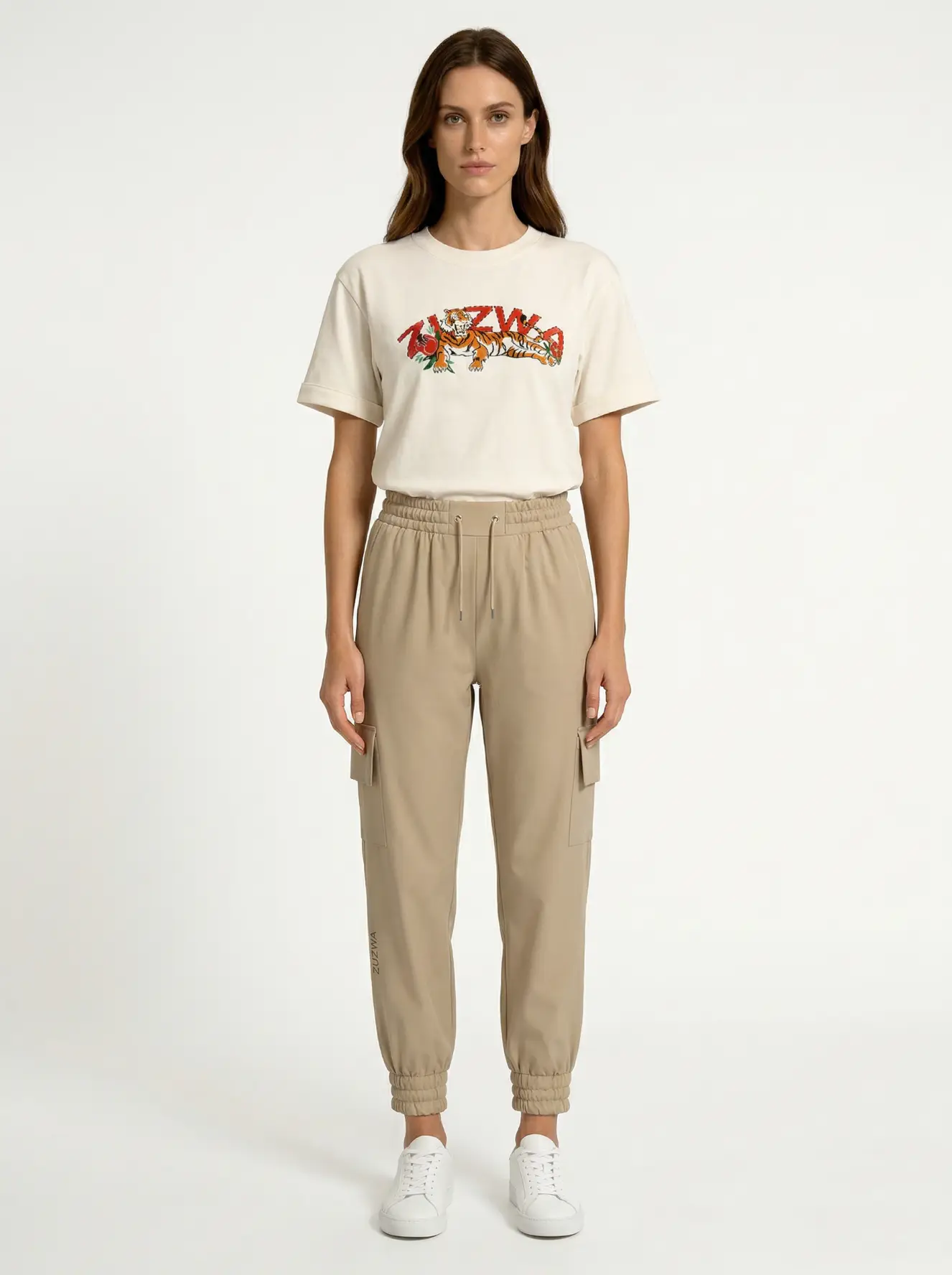 ZUZWA Tiger embroidered t-shirt 6