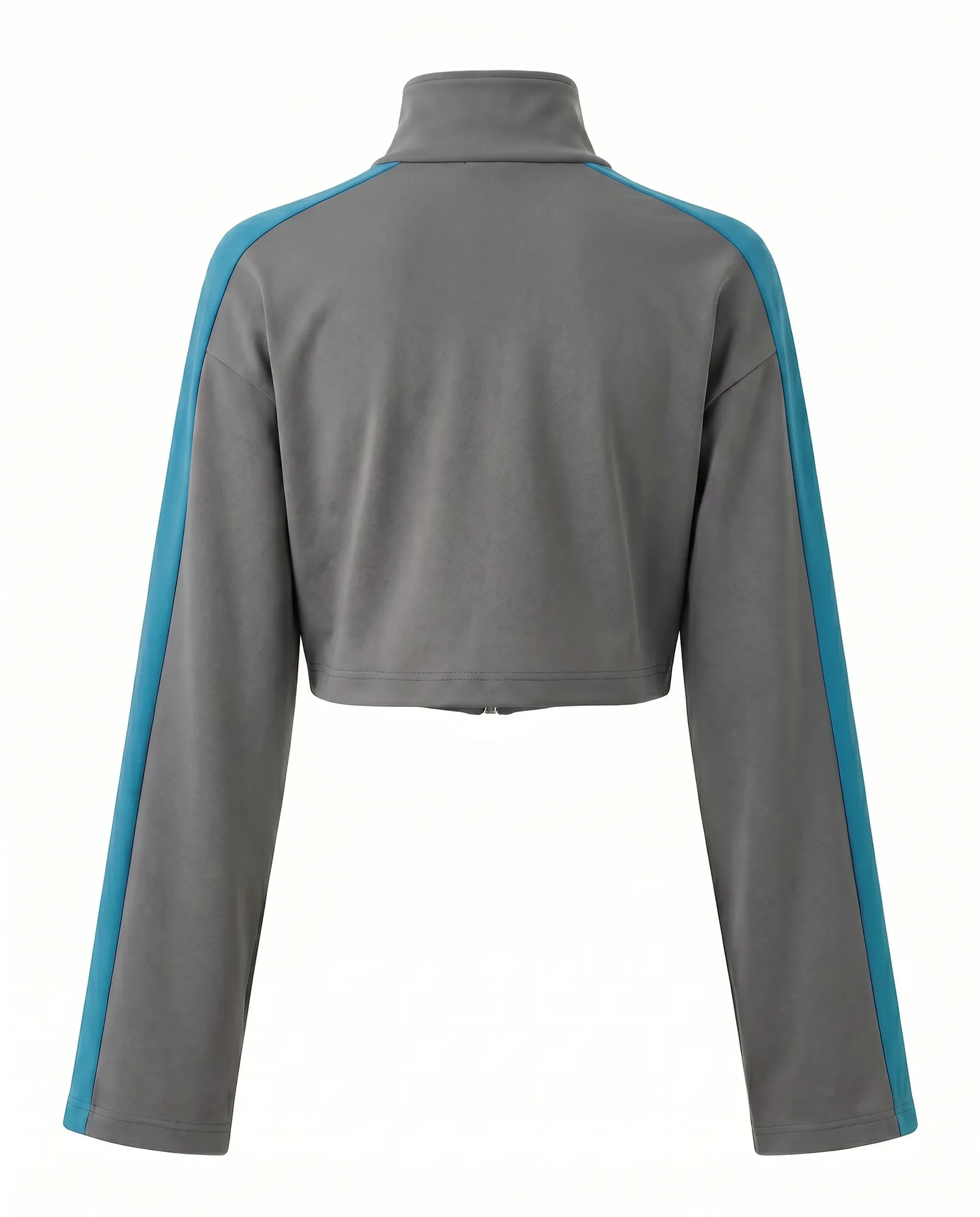 Laced Cropped Jersey Zip Top