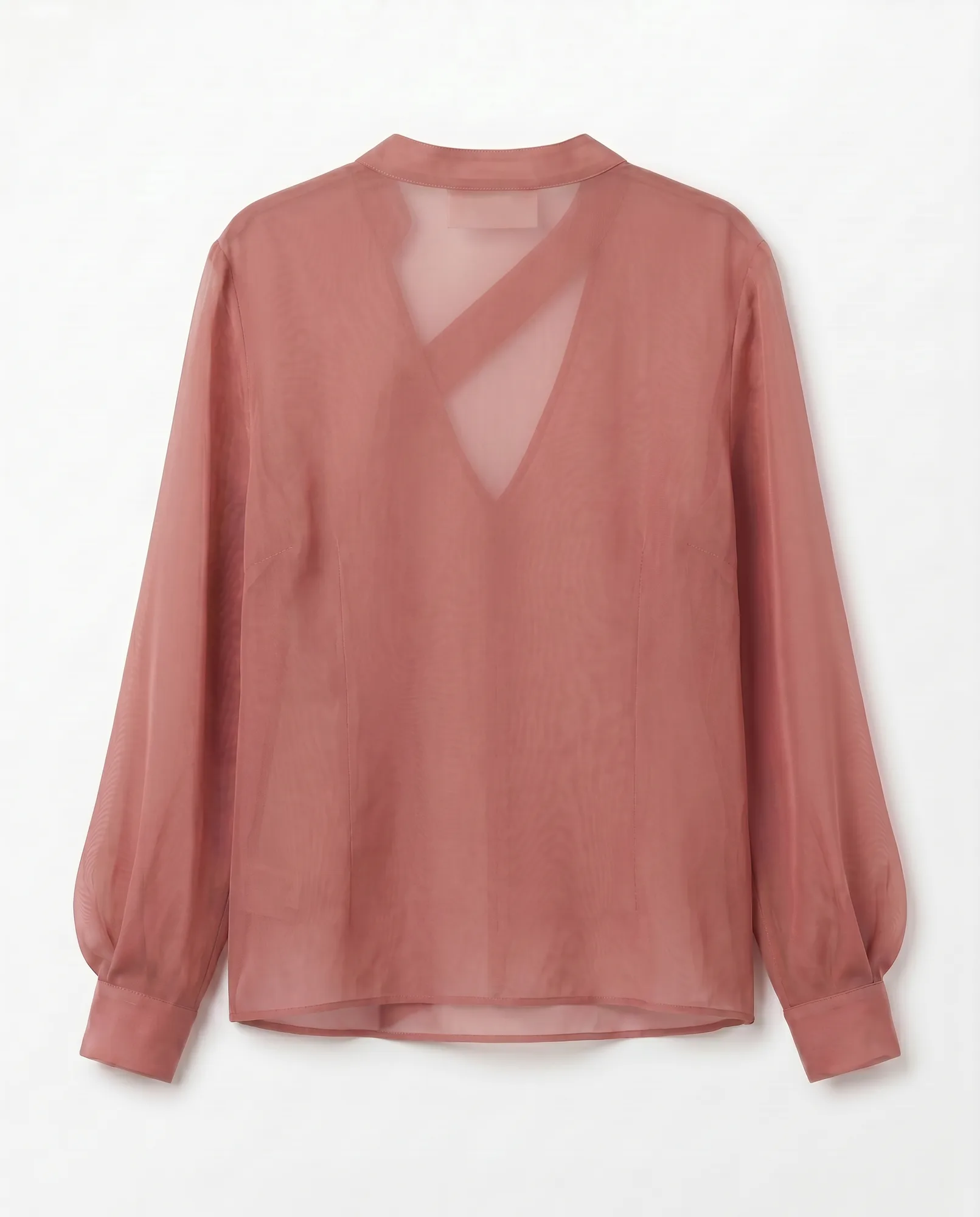 Scarf-Tie Crepe Blouse