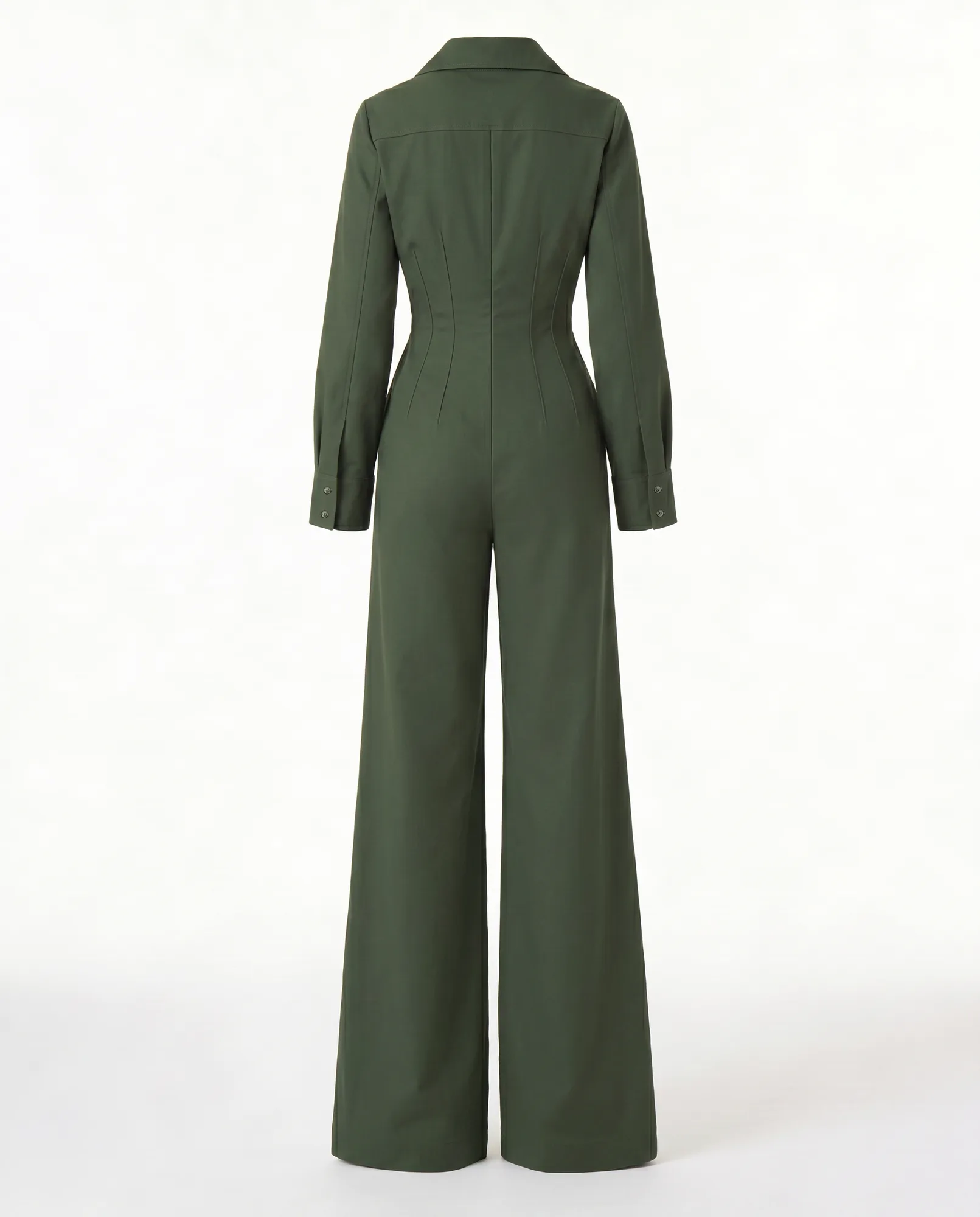 Corset-Waist Utility Jumpsuit