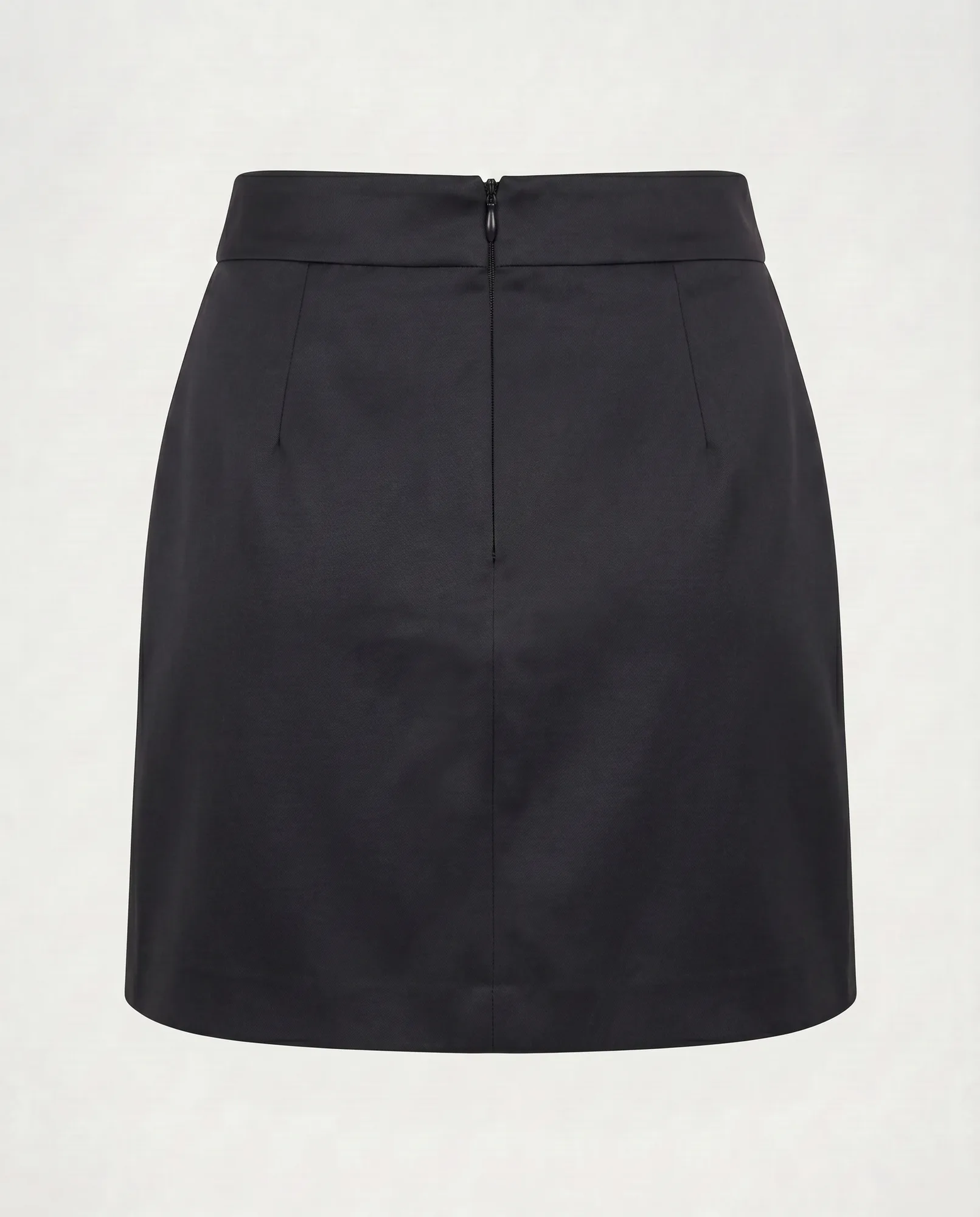 Silk-Cotton Mini Skirt (Black)