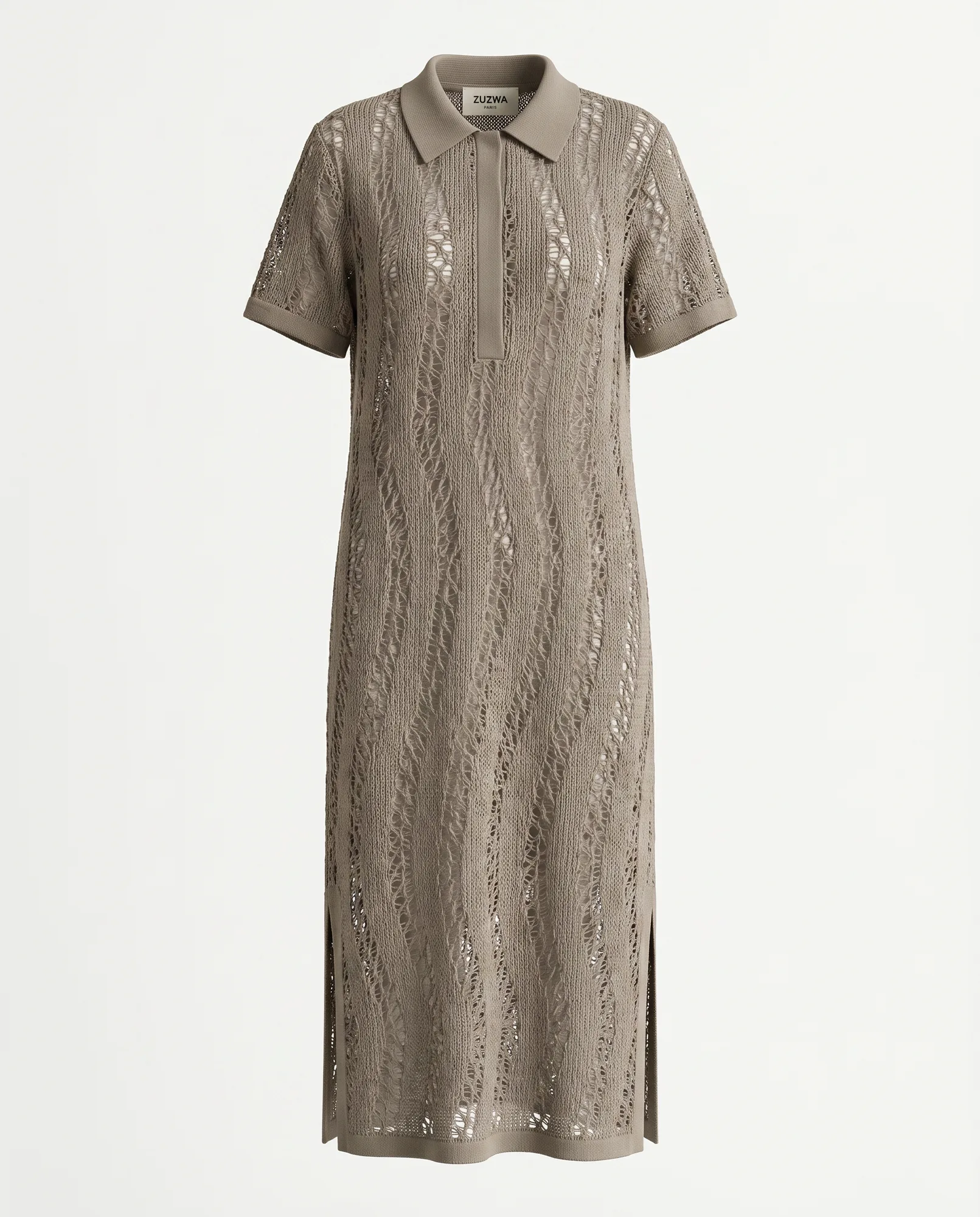 Knit Cotton Polo Shirt Dress