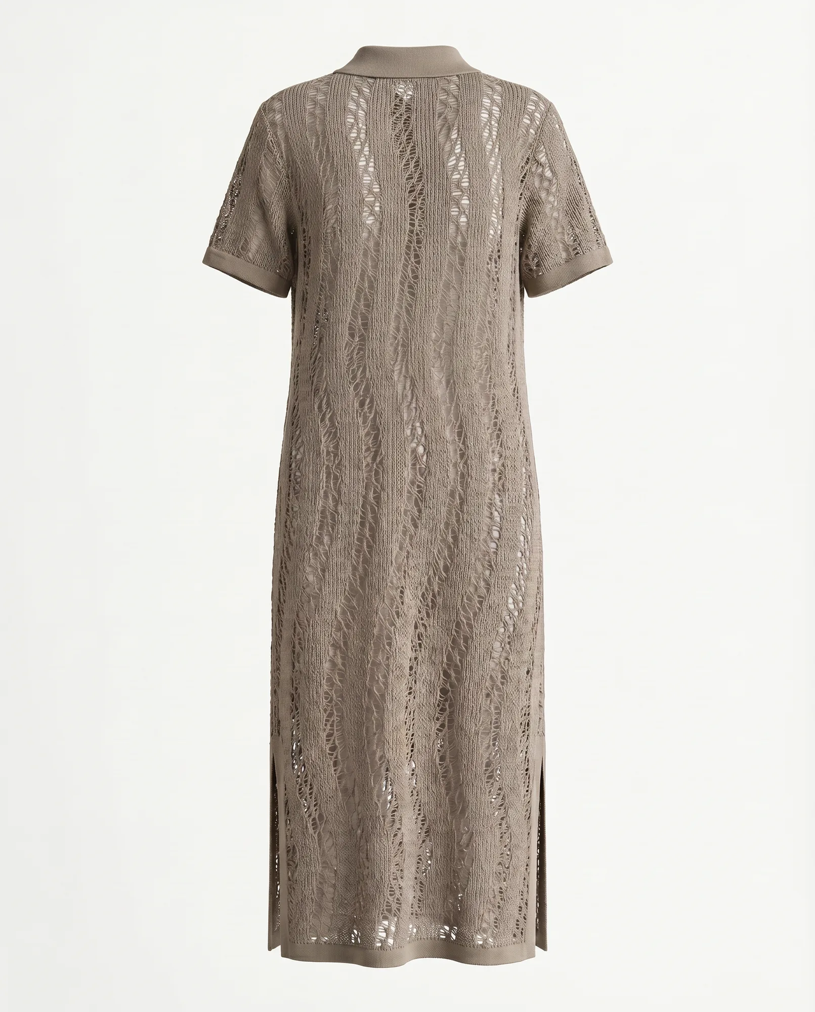 Knit Cotton Polo Shirt Dress
