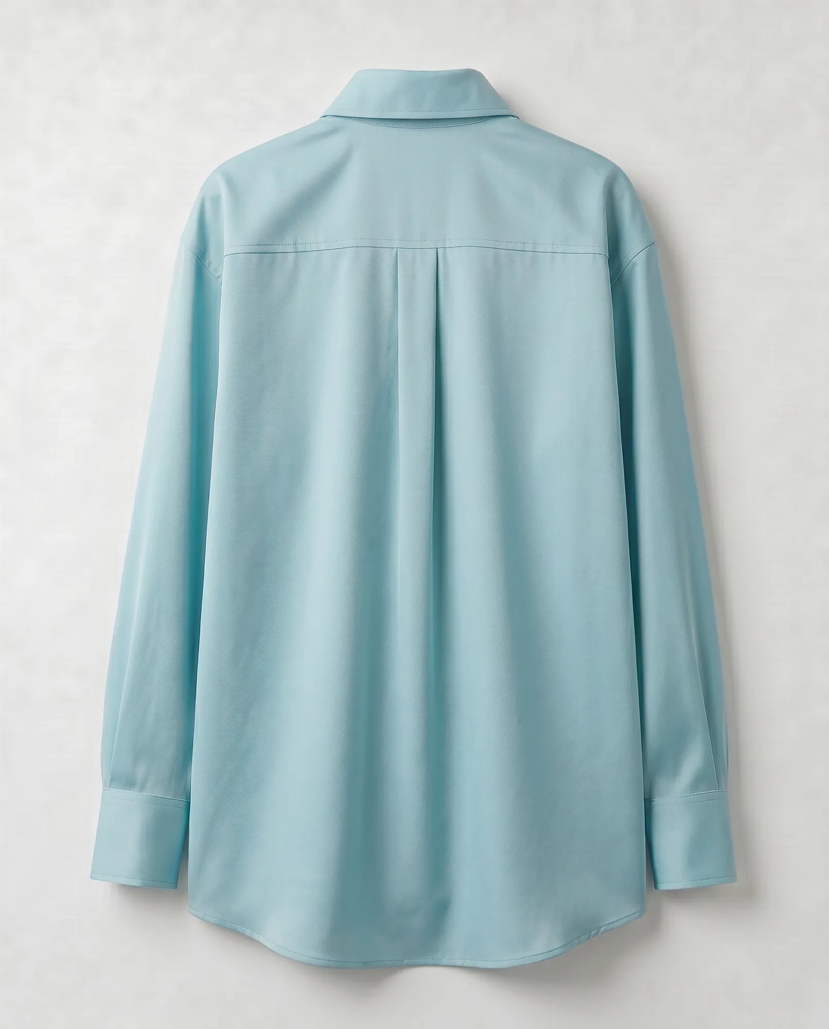 Sky Azure Cotton-Silk Shirt