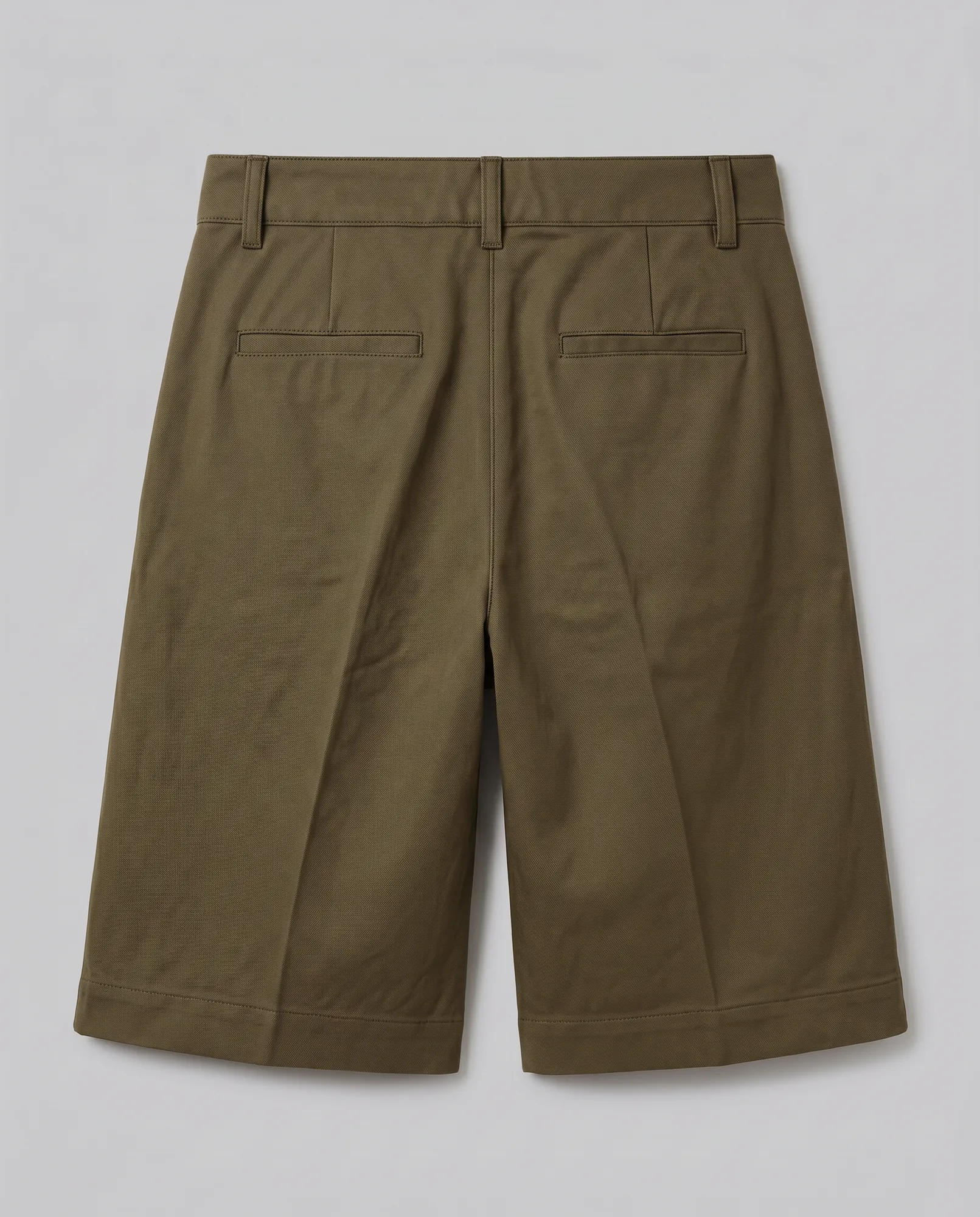 Signature Tailored Cotton Shorts Khaki