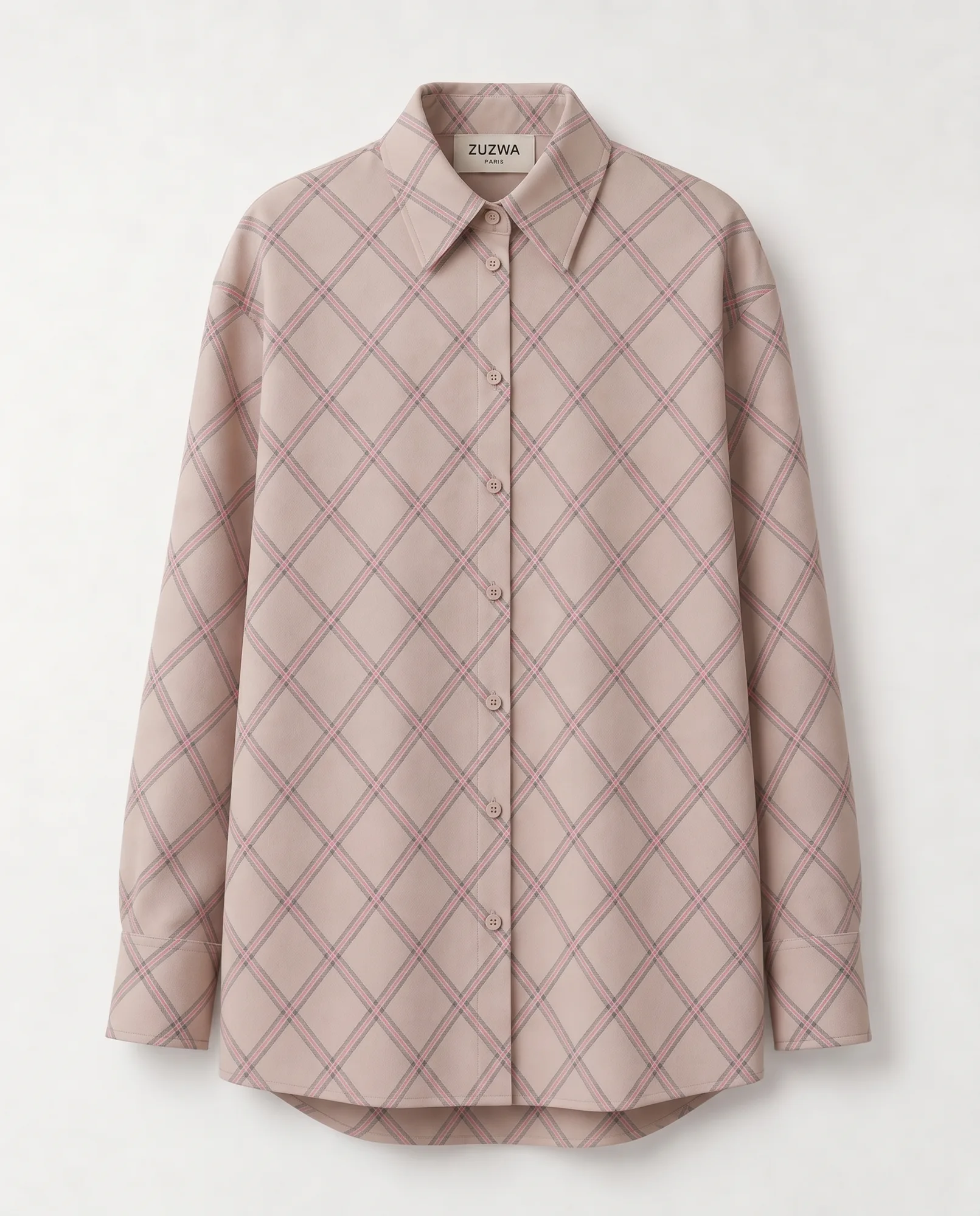 Diagonal Tartan Relaxed Shirt