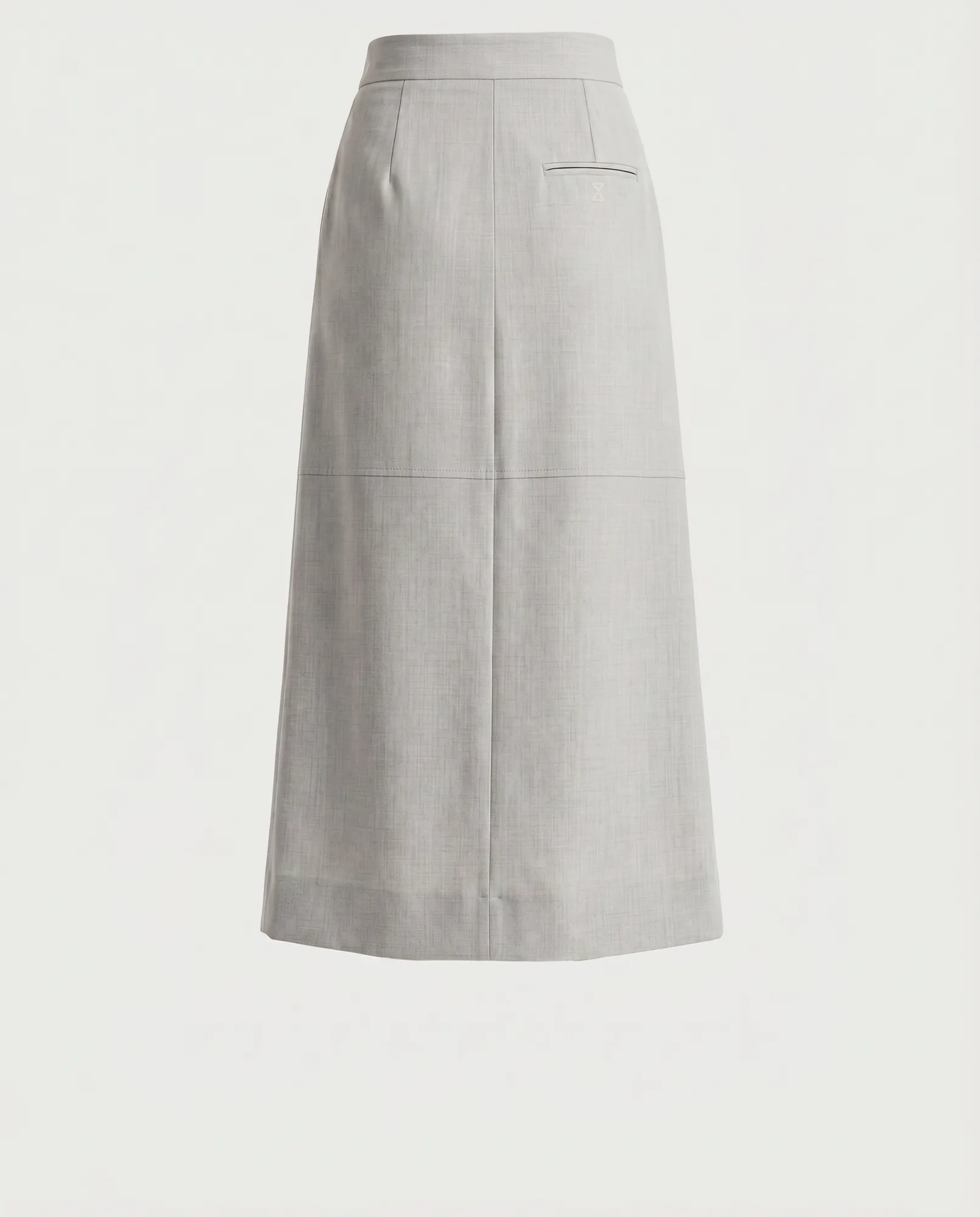 Wrap Midi Virgin Wool Skirt