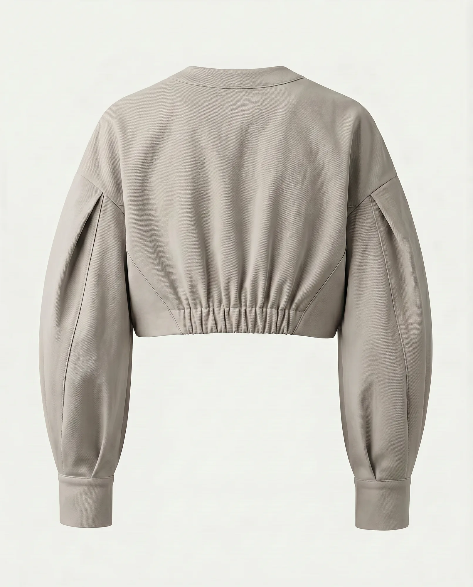 Sculptural Pleated Cropped Jacket