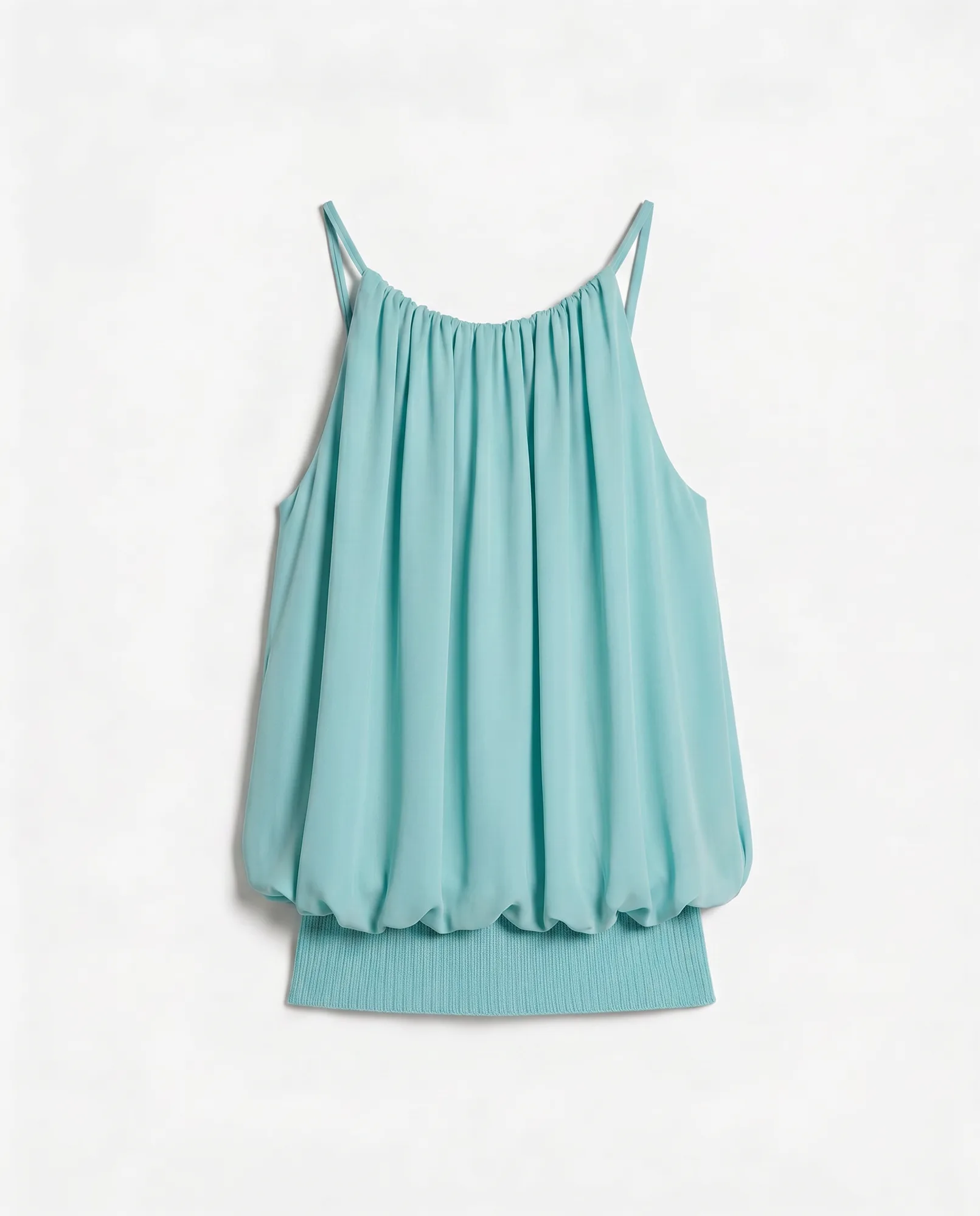 Lagoon Draped Silk Tank Top