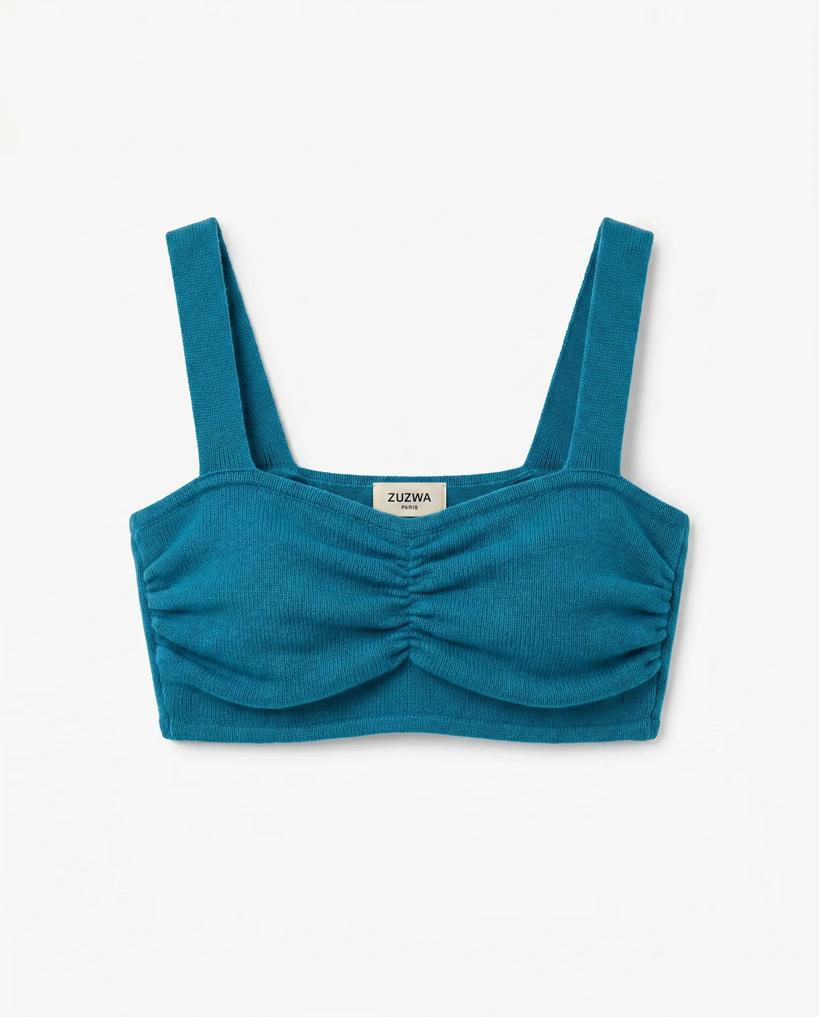 Draped Knit Cropped Top
